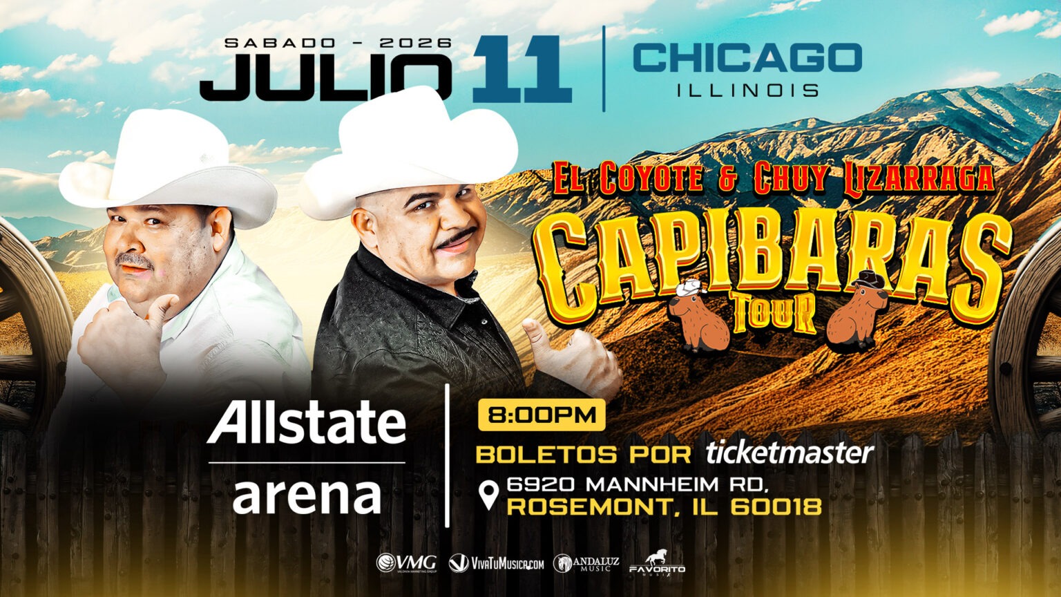 El Coyote & Chuy Lizarraga – Capibaras Tour 2026