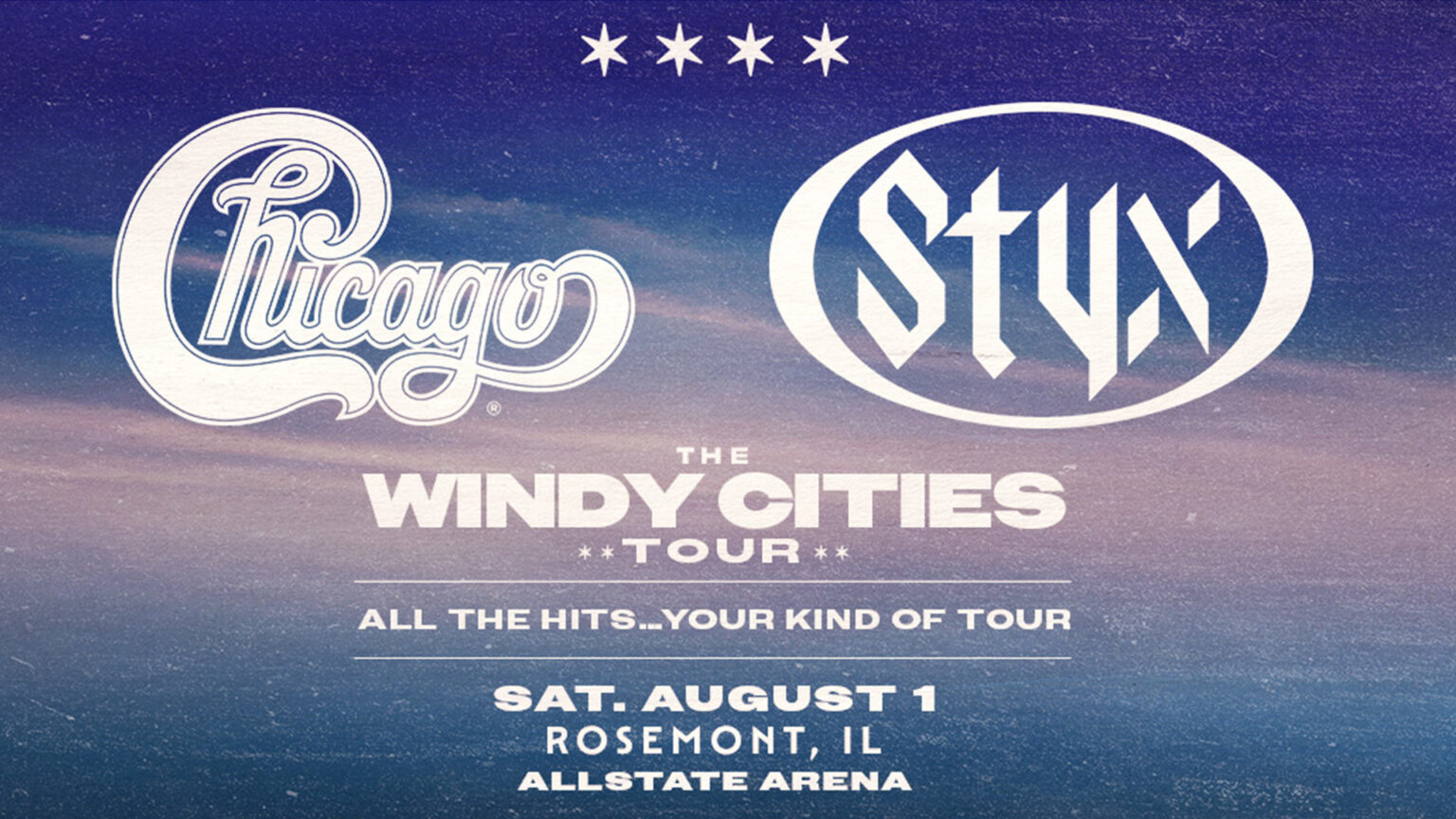 Chicago & Styx: The Windy Cities Tour